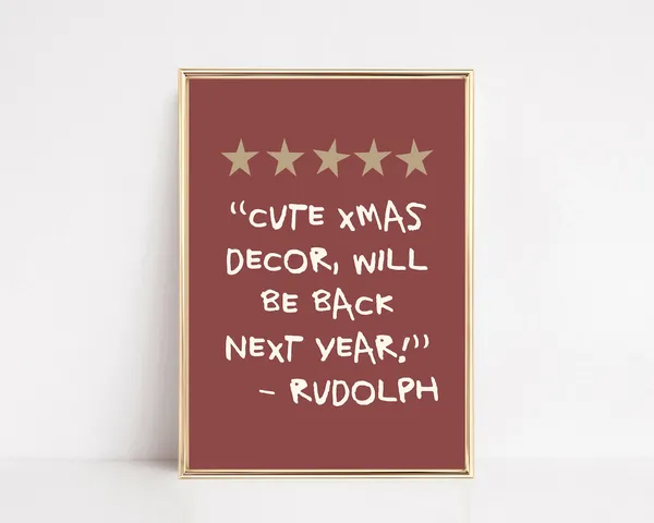 Funny Christmas Holiday Home Decor Art Print