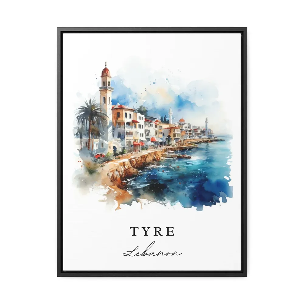 Tyre Traditional Travel Poster, Lebanon Custom Text - Image 2