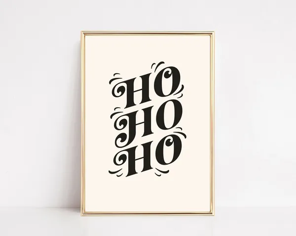 Ho Ho Ho Retro Christmas Art Print
