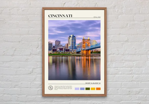 Cincinnati Photo Print, Travel Wall Art Poster