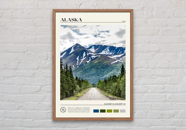 Alaska Real Photo Travel Poster, United States