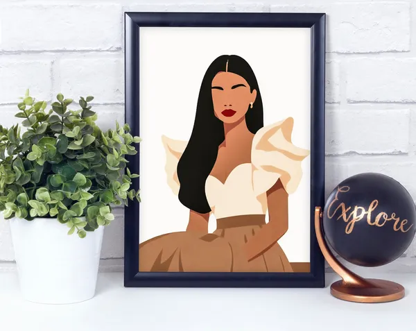 Filipina Woman Sitting Portrait Art Print