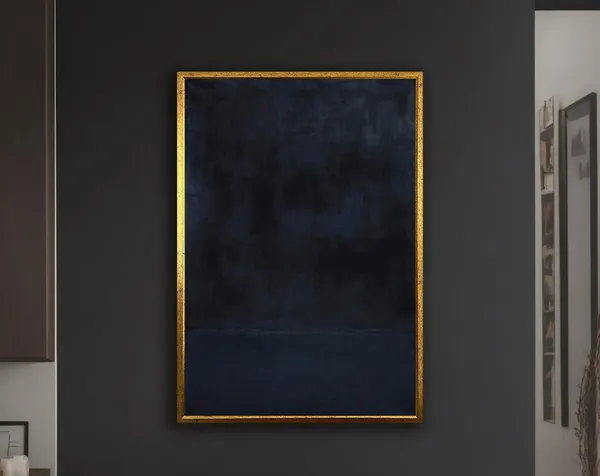 Mark Rothko-Inspired Navy Blue Wall Art Print