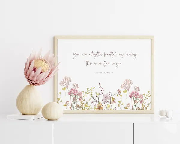 Christian Nursery Decor, You Are Altogether Beautiful