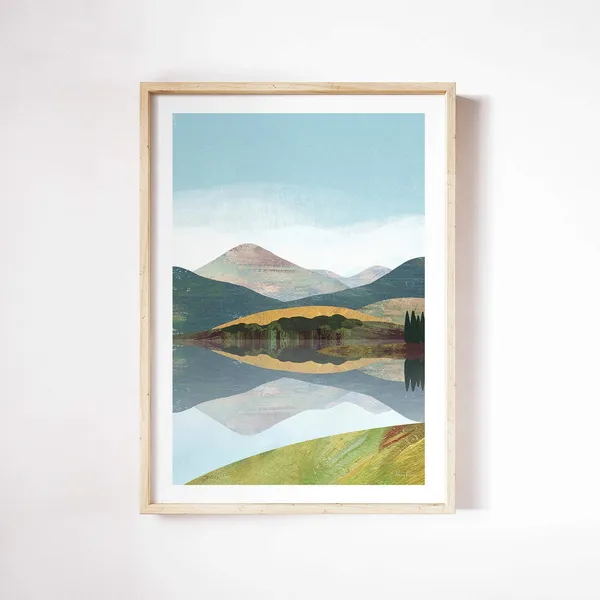 Mountain Lake by Henry Rivers, Landscape Art Print