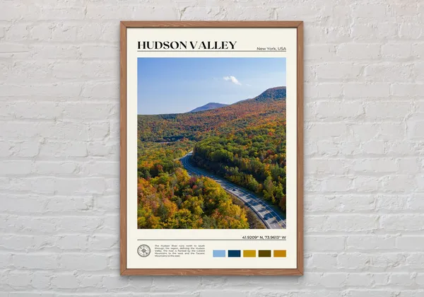 Hudson Valley Real Photo Travel Poster