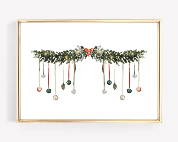 Classic Christmas Print, Farmhouse Holiday Decor