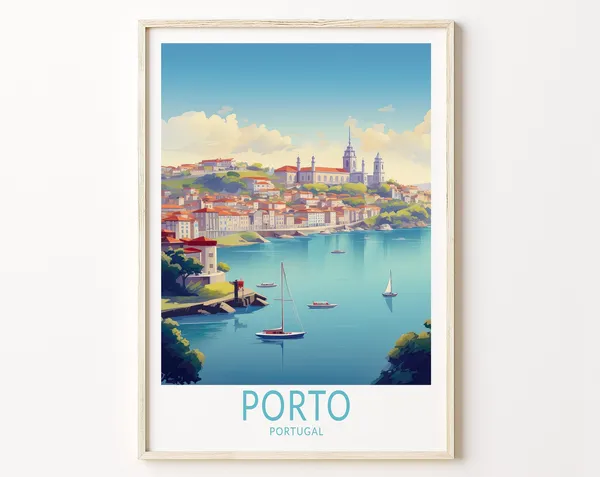 Porto Portugal Travel Poster, Custom Travel Print