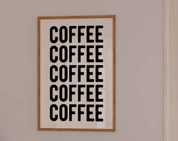 Coffee Guide Poster, Vintage Kitchen Art Print