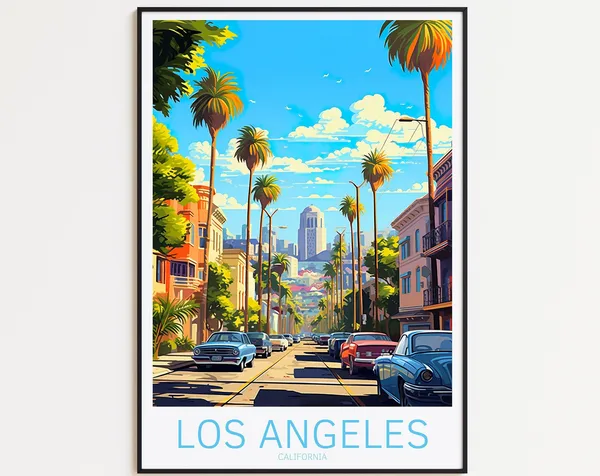 Los Angeles Home Decor Travel Poster