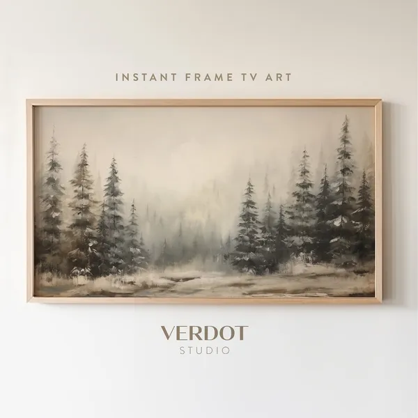 Winter Landscape Christmas Painting Art Print