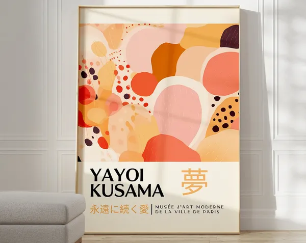 Yayoi Kusama Abstract Japanese Wall Art Poster