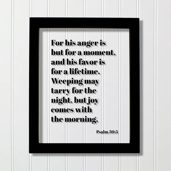 Psalm 30:5 Scripture Art Print, Morning Joy