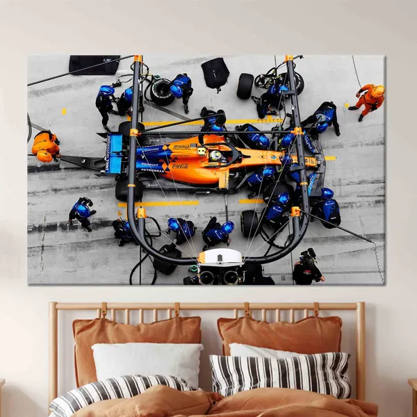 Formula 1 Norris McLaren F1 Race Art Print
