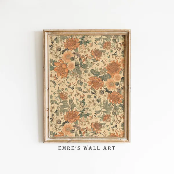 Vintage Textile Wall Art Print, Neutral Farmhouse