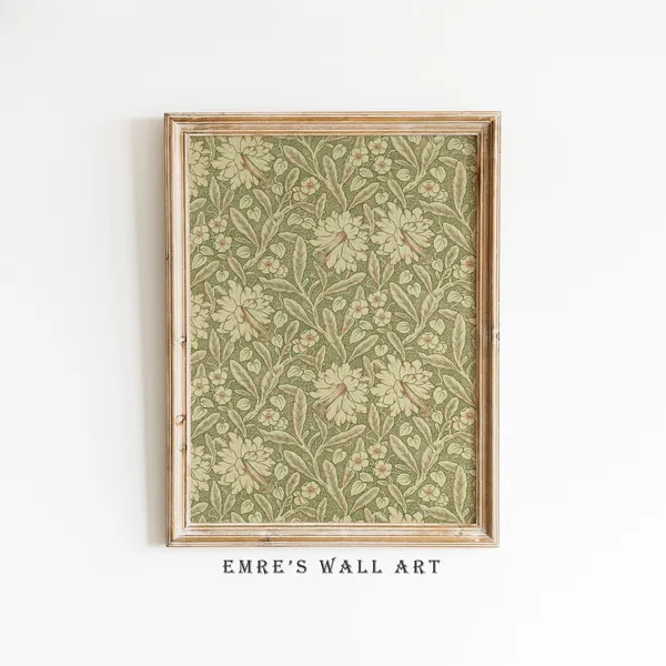 Antique Tapestry Botanical Pattern Art Print