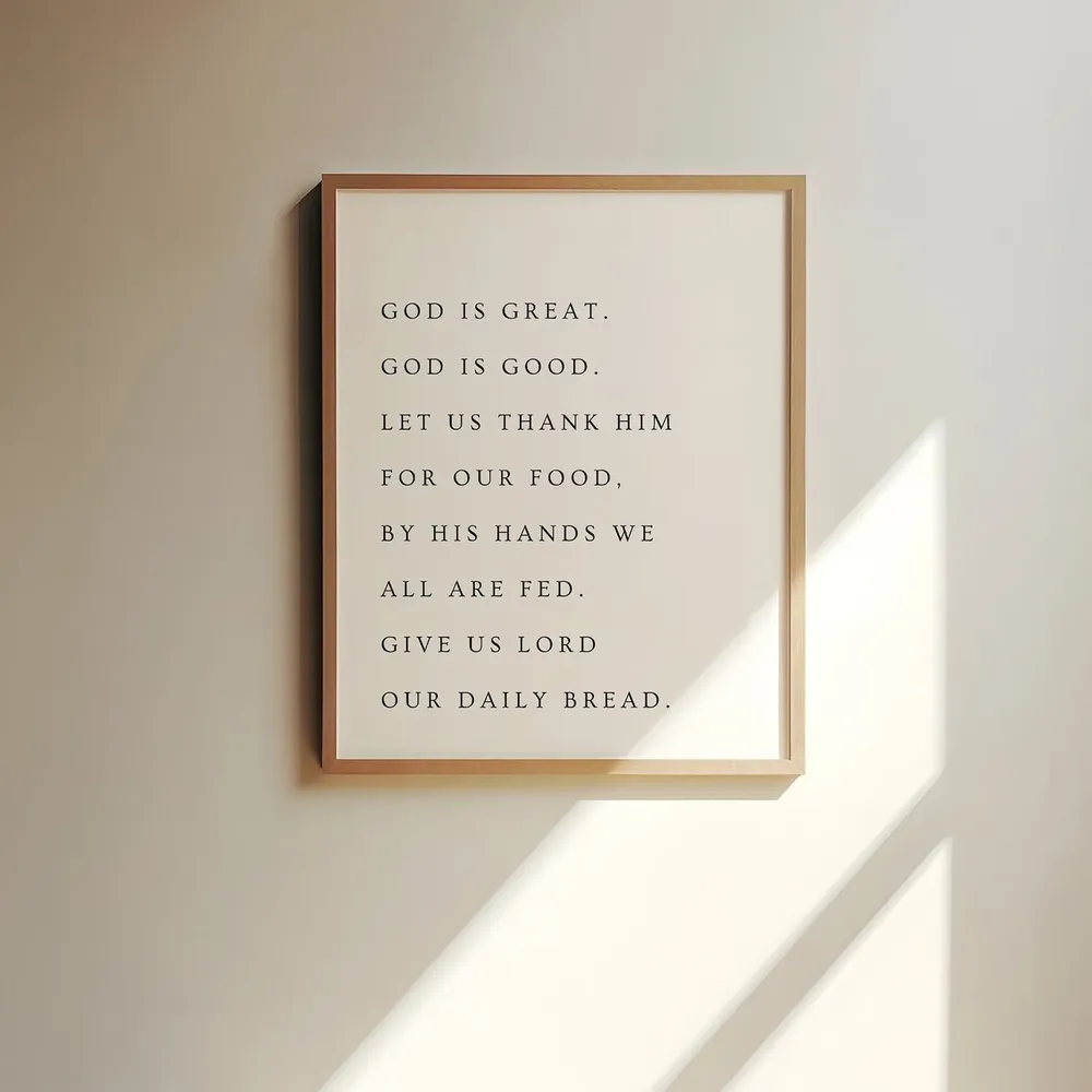 God Is Great Christian Kitchen Wall Art Print - Image 3