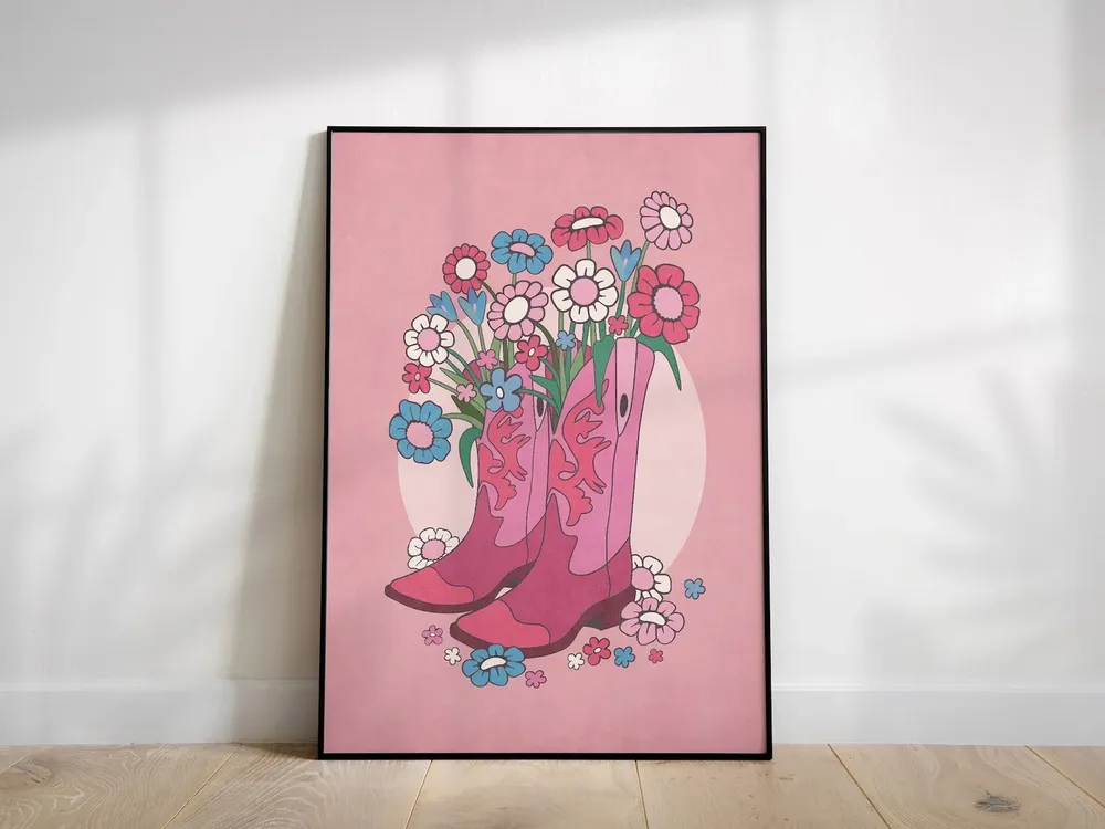 Cowboy Boots Print, Preppy Room Decor - Image 2