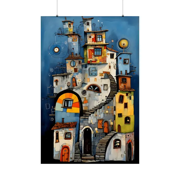 Strange City Abstract Poster, Vienna Travel Decor