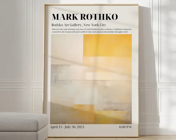 Mark Rothko Exhibition Print, Housewarming Decor