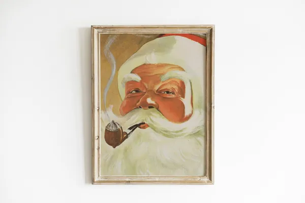 Santa Claus Painting Christmas Wall Art Print