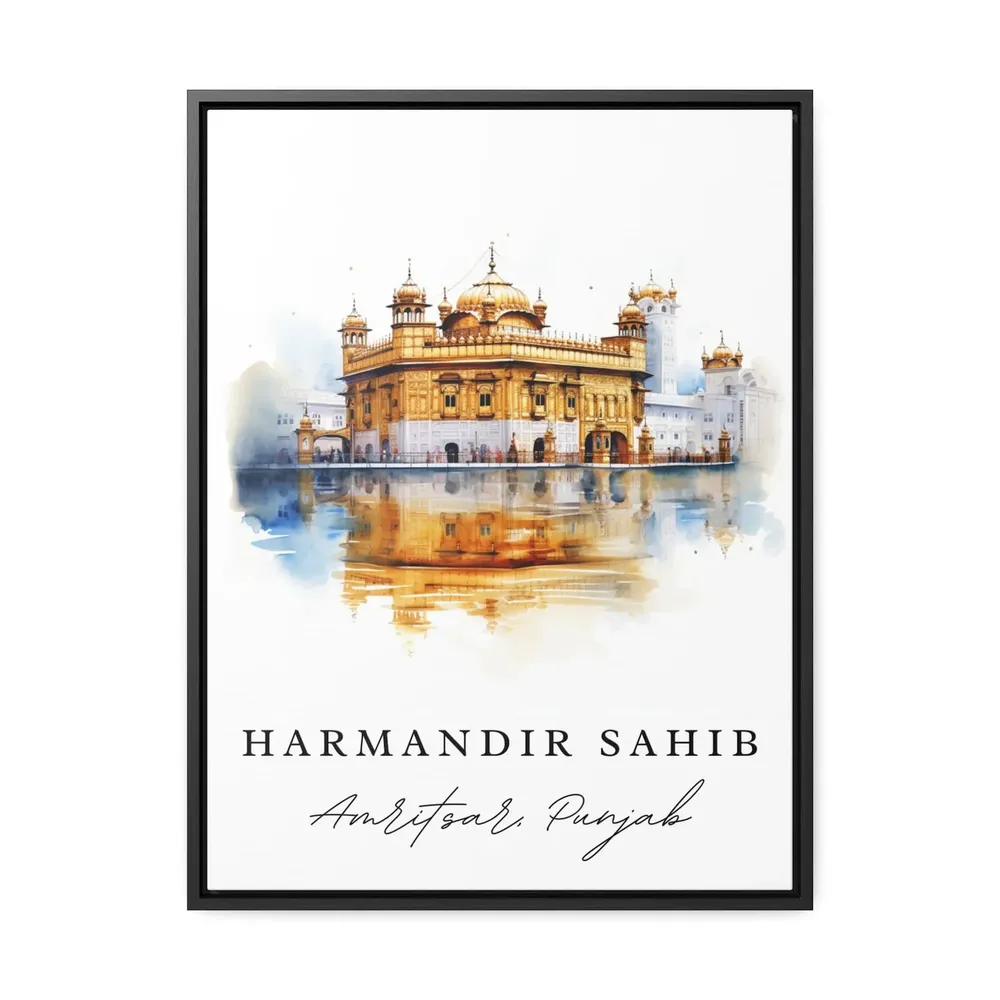 Harmandir Sahib Traditional Travel Poster, Amritsar - Image 2