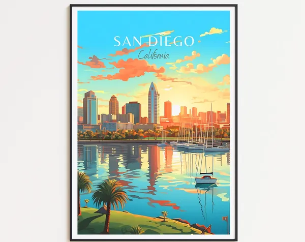 San Diego Perfect Gift Travel Poster