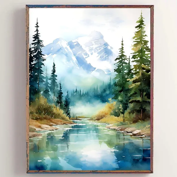 Grand Teton National Park Mountain River Poster