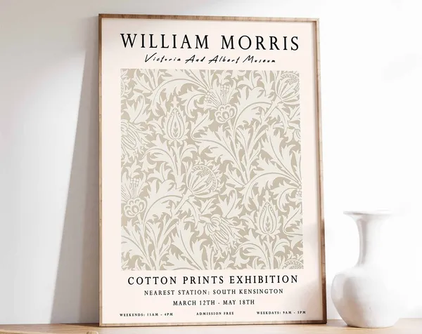William Morris Vintage Floral Botanical Poster