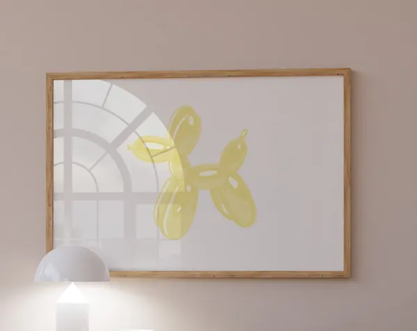 Yellow Preppy Room Decor Poster, Y2K Style Print