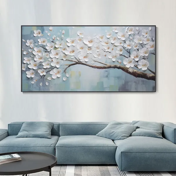 Blossoming Tree Floral Wall Art Print, Abstract Boho
