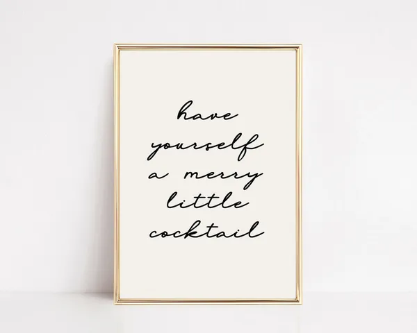 Christmas Bar Cart Decor Funny Christmas Poster