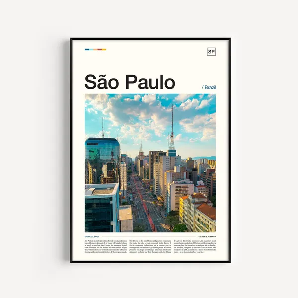 Sao Paulo Brazil Wall Art Print