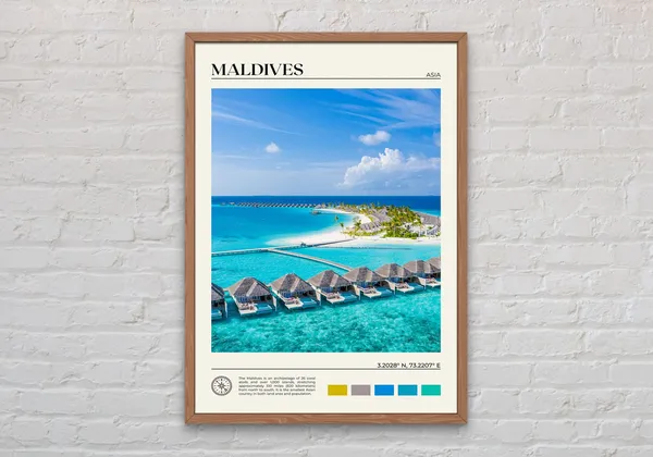 Maldives Photo Print, Asia Travel Wall Art