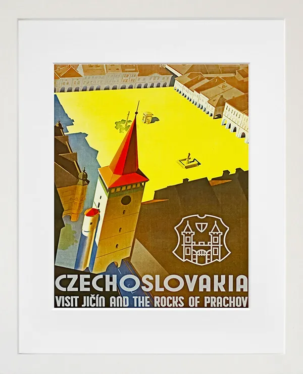 Czechoslovakia Vintage Travel Poster, Home Decor Art Print