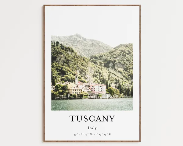 Tuscany Italy City View Photography Art Print