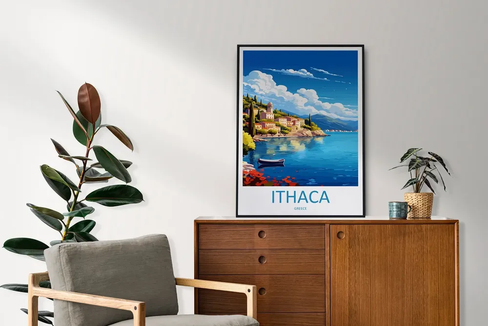 Ithaca Travel Poster, Greece Wall Decor - Image 2