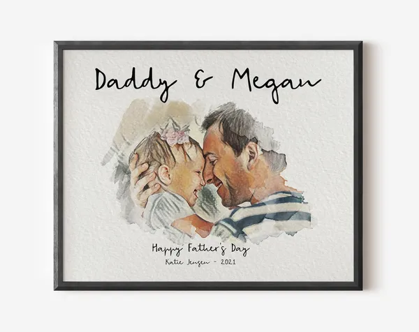 First Father's Day Gift for New Dad, Art Print