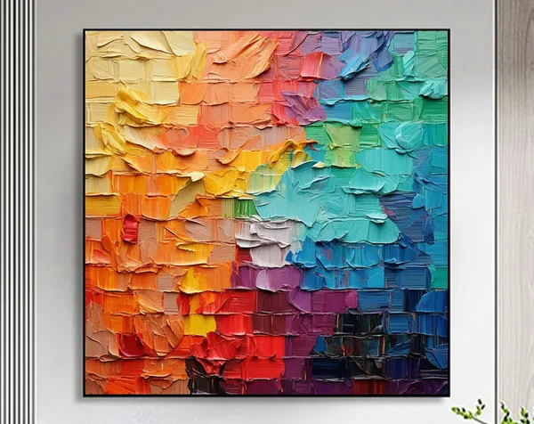 Custom Abstract Oil Painting, Minimalist Wall Art