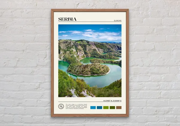 Serbia Travel Photo Print, Belgrade Europe