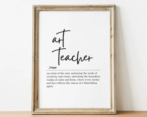 Art Teacher Gift Definition Quote Print