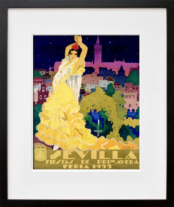 Spain Vintage Travel Poster Print, European Decor