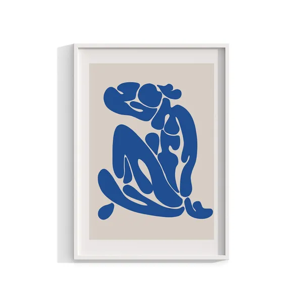 Matisse Print Abstract Art Print, Blue Minimal Decor