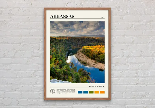 Arkansas Travel Poster, Real Photo Wall Art