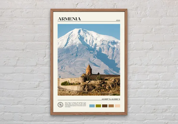 Armenia Real Photo Travel Poster, Asia Wall Art