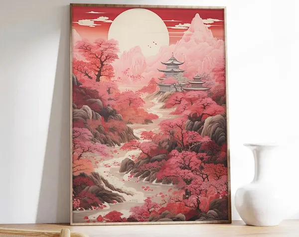 Hokusai Japanese Landscape Art Print