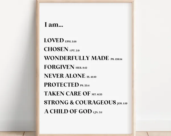 Retro Christian Scripture Faith Art Print