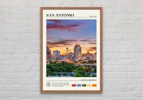 San Antonio Real Photo Art Print, Travel Decor