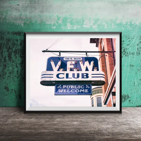 VFW Club Downtown Galena, Galena Illinois Art Print