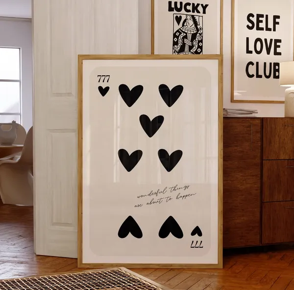 Angel Number 777 Playing Card Print Poster